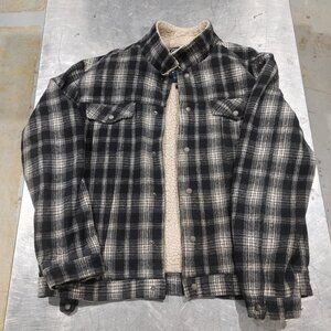 Good Condition Urban Behavior Premium Wool Jacket Black Plaid Size XL